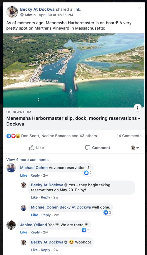 Dockwa Facebook Group