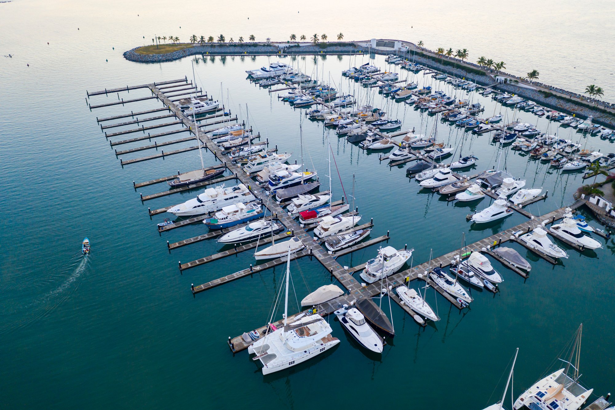 Aerial image of marina