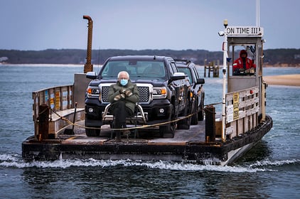 Bernie on the Chappaquiddick Ferry