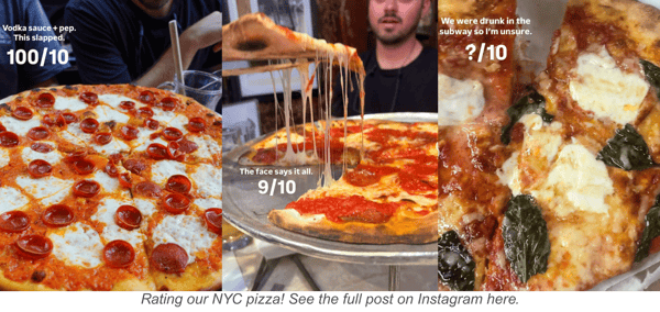 NYC by boat - pizza guide