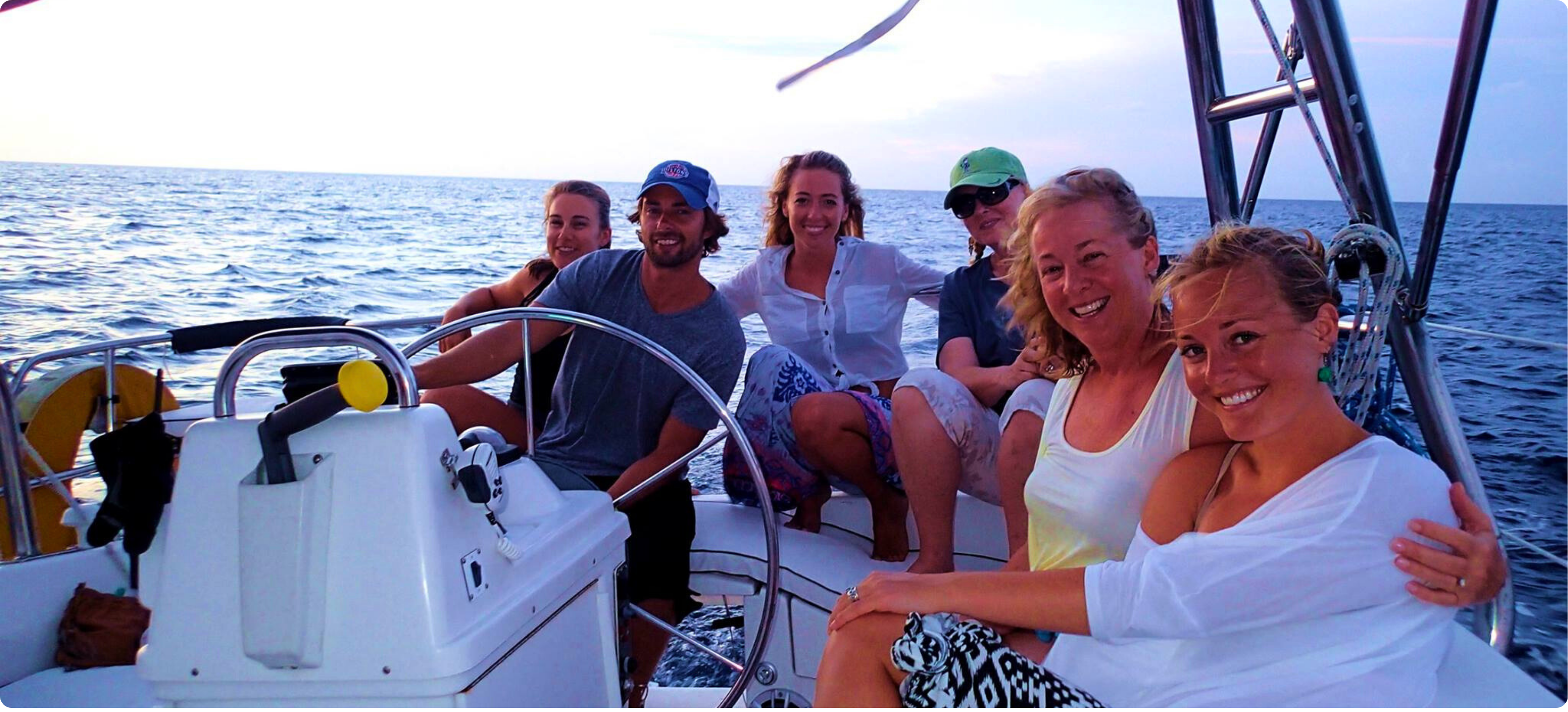 Sailing with friends.