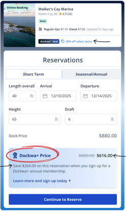 Dockwa+ Savings Example