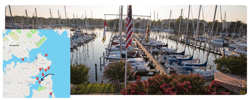 Port Annapolis Marina rests on a beautiful property, protected from all directions. 