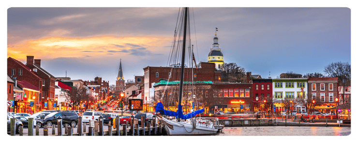 Annapolis Harbor in the winter