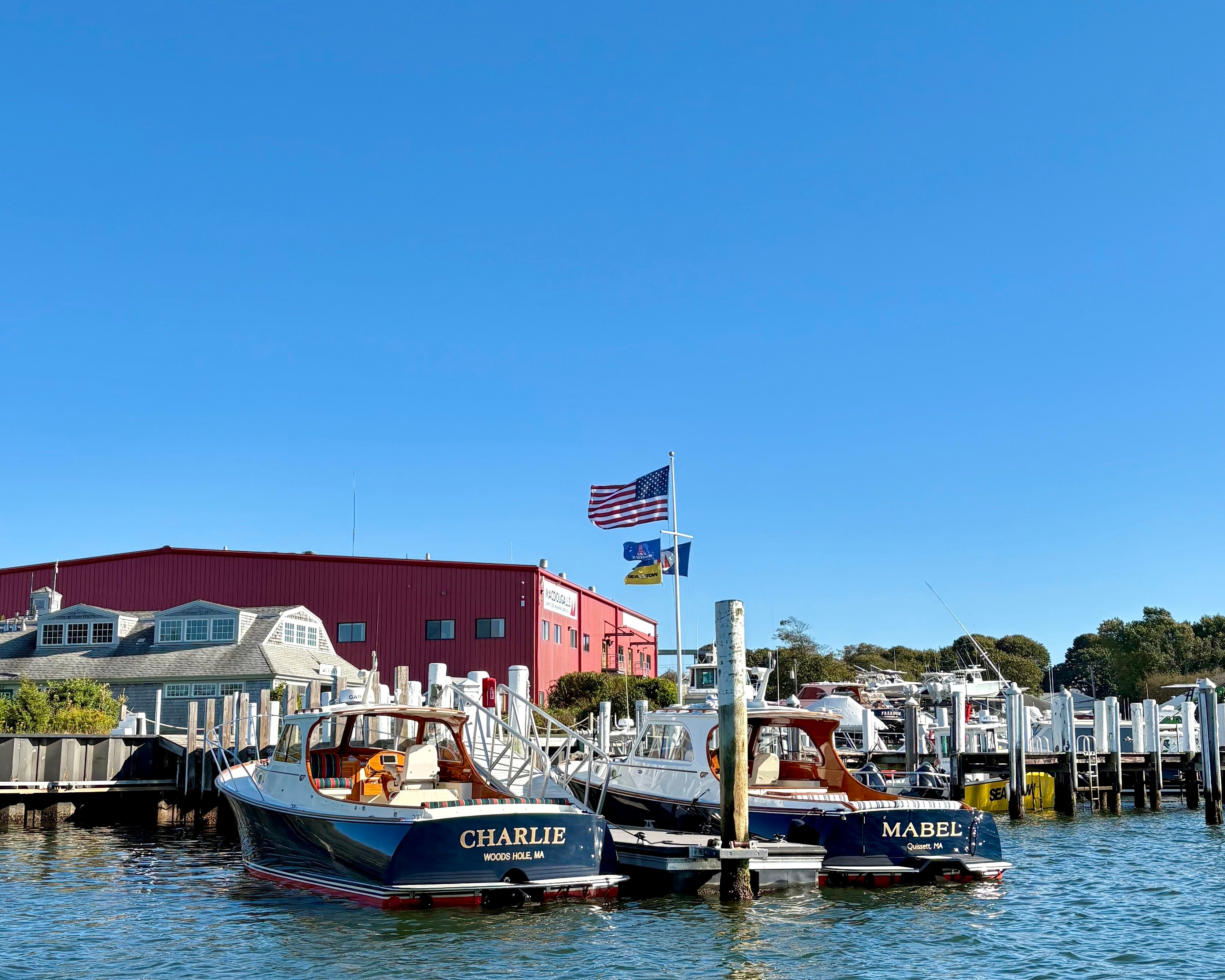 Hinckley boats at MacDougalls' Marine