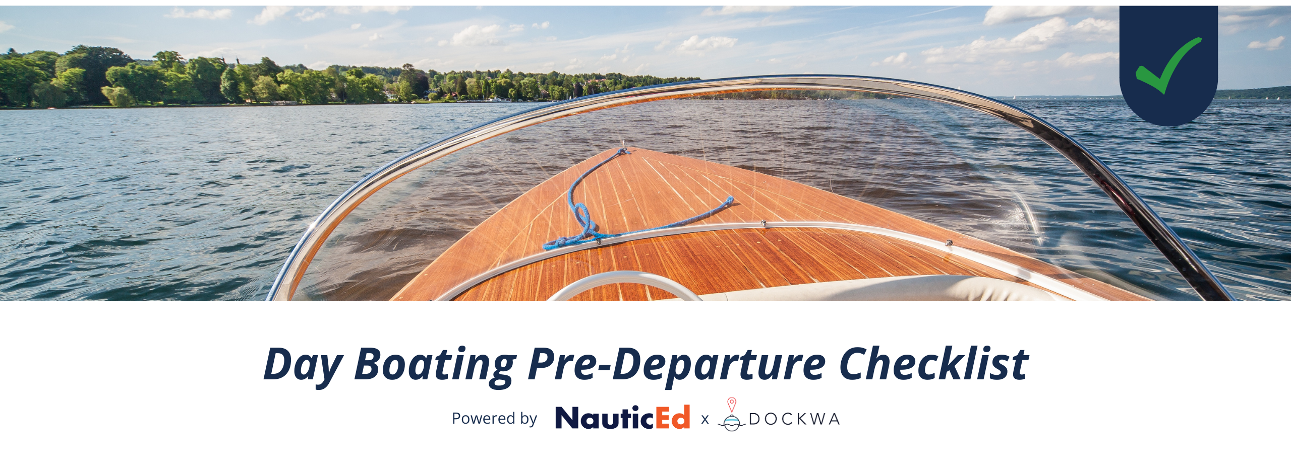 Boating checklist - things to do before departing for a cruise 