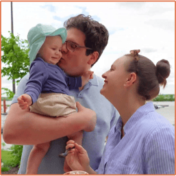 Max, Theresa, and River celebrating their first father's Day!
