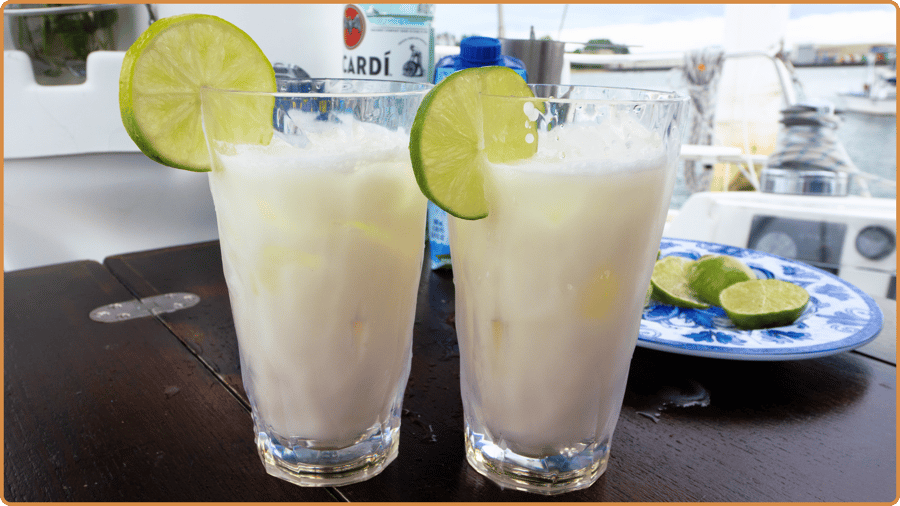 best drinks for boat life: hydrating pina colada recipe