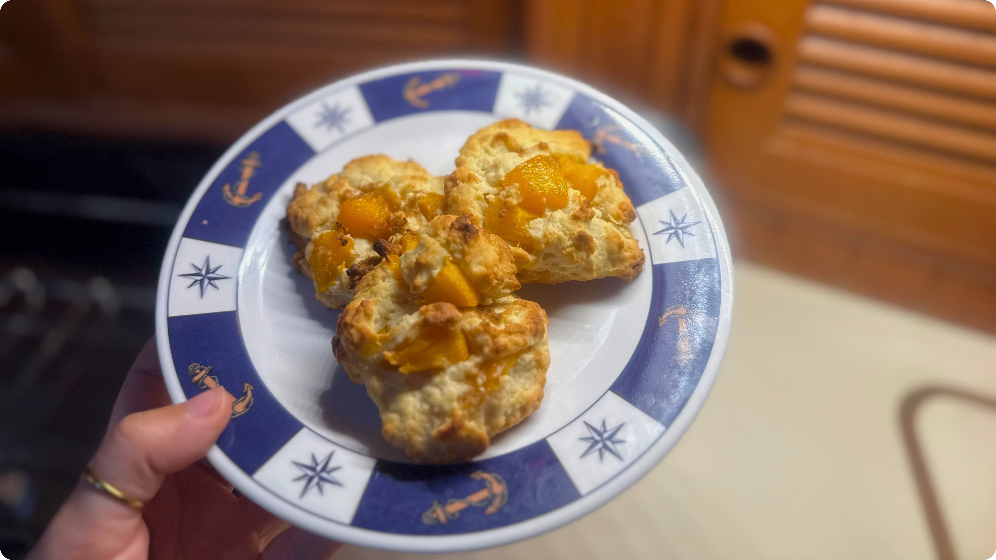 Making scones on a boat