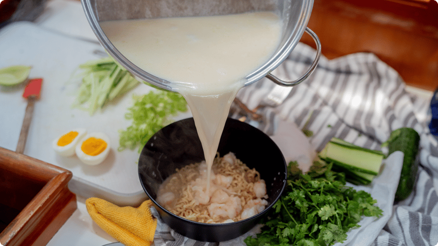 shrimp ramen for the galley