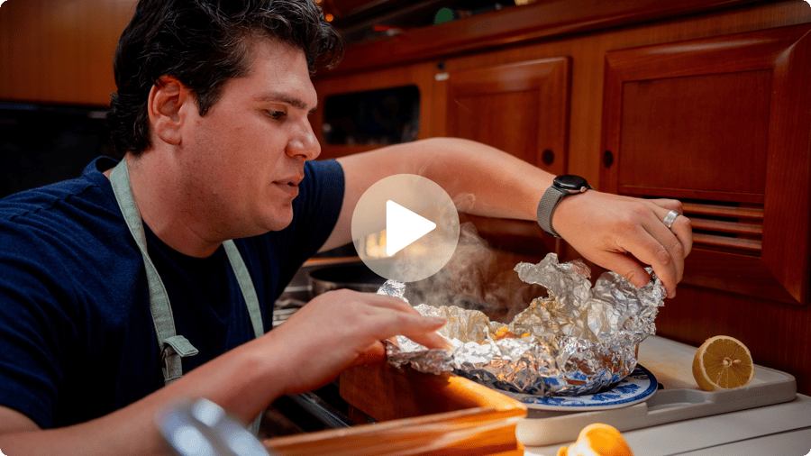 the art of the seafood packet. foil uses in the galley