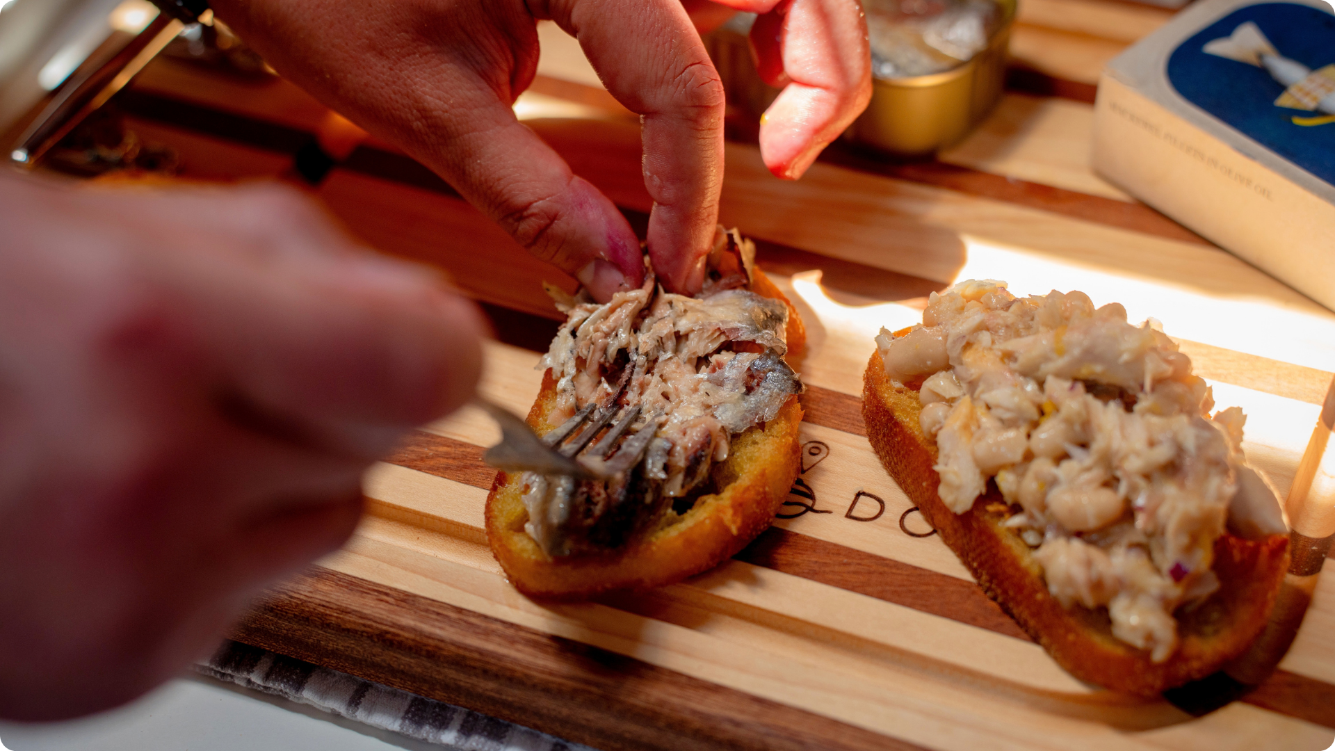 recipe - tinned Sardines on Garlic Toast