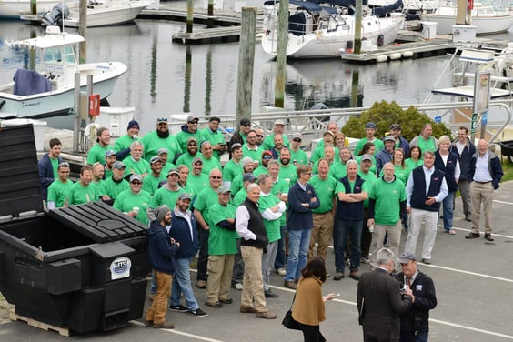 The NEB Crew at the celebration for becoming RIs largest clean marina