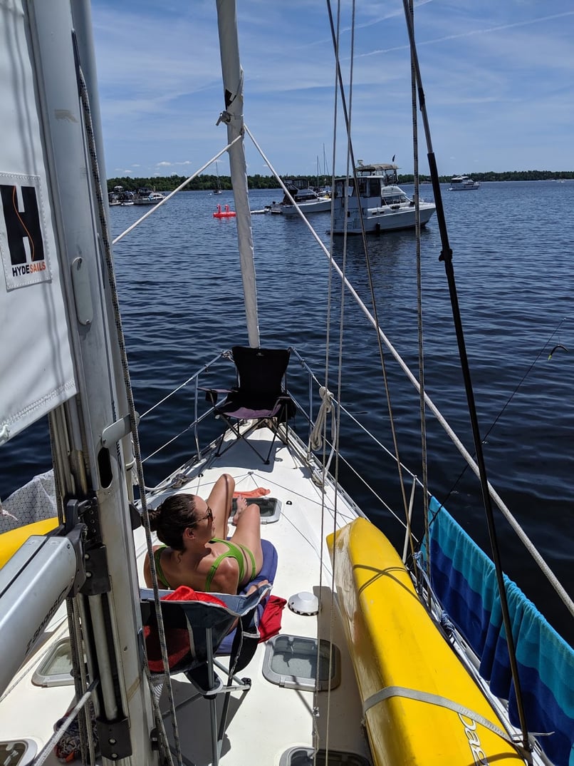 Shannon Law, Founder of aflote, in Georgian Bay