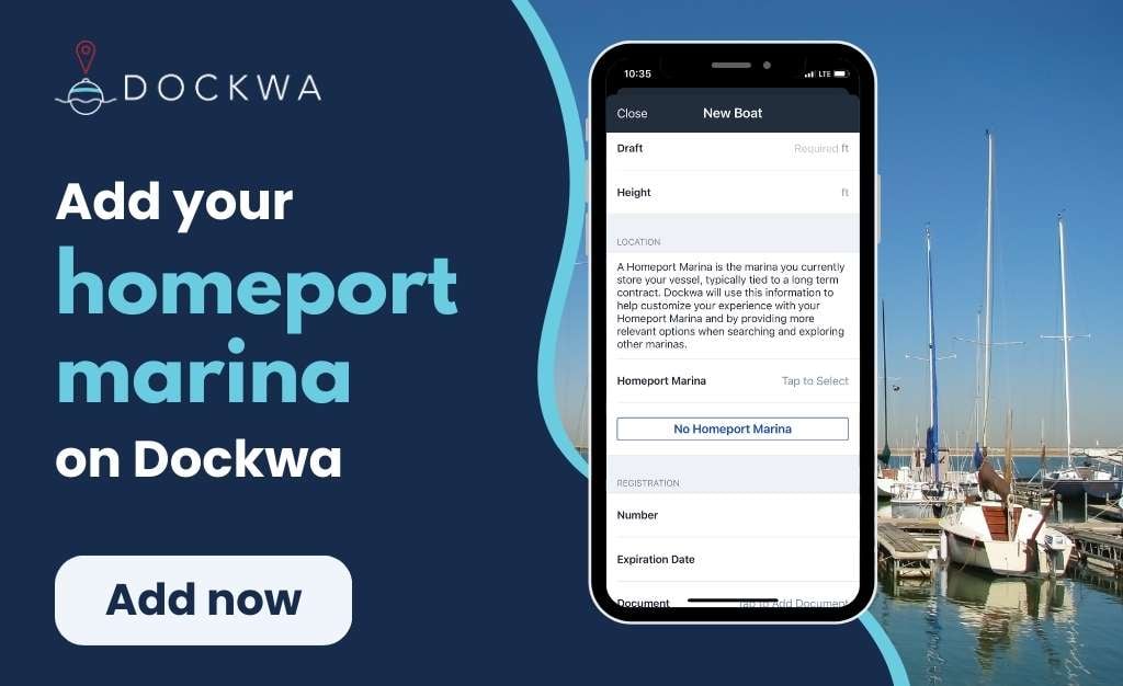 add your homeport marina on Dockwa