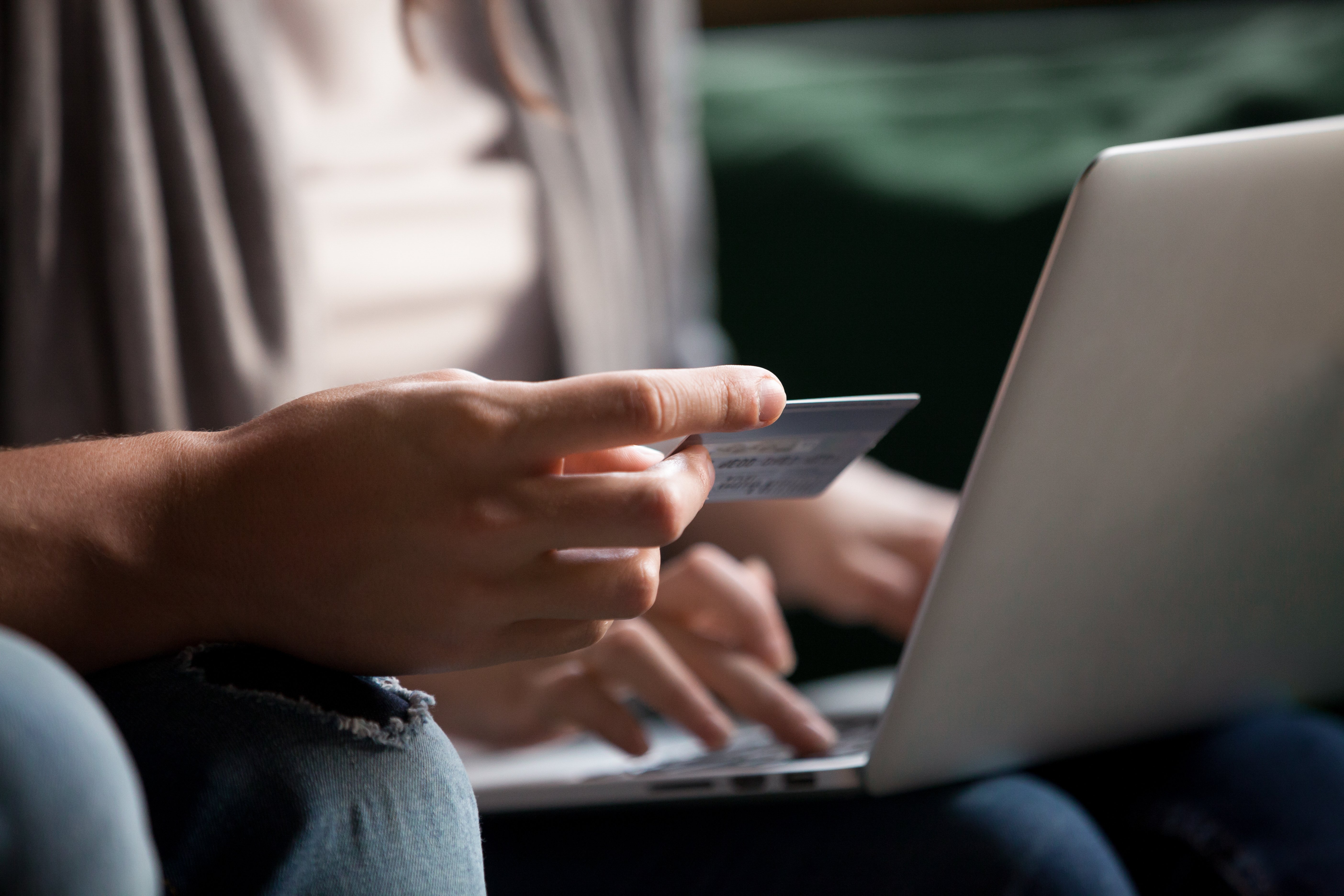 paying with a credit card online