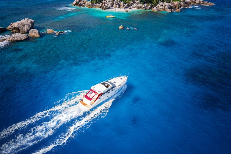 Boat in Caribbean